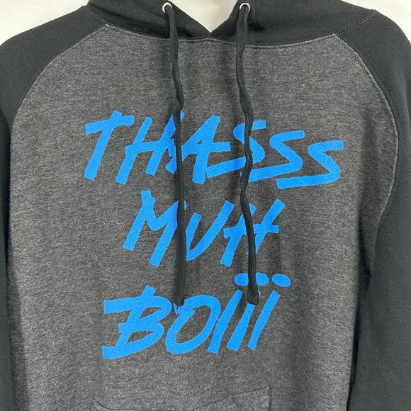 Maverick by Logan Paul Men’s Hoodie Medium Gray Black Thasss Mutt Boiii - Picture 2 of 6